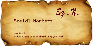 Szeidl Norbert névjegykártya