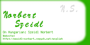 norbert szeidl business card